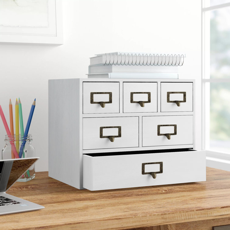 Three Posts™ Teen Apothecary Wood 6 Drawer Desk Organizer & Reviews